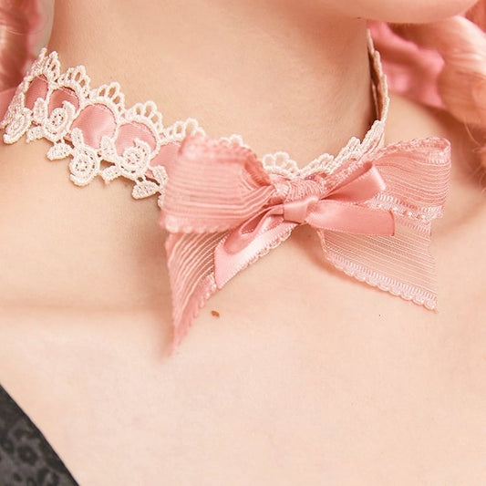 Pink Bowknot Choker