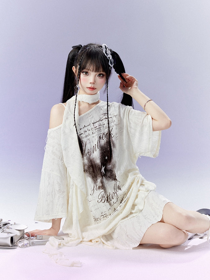 Light Apricot Wasteland Punk Short Skirt