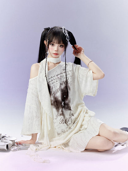 Light Apricot Wasteland Punk Short Skirt