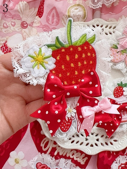 6 Options Bear/Cherry/Strawberry Brooch