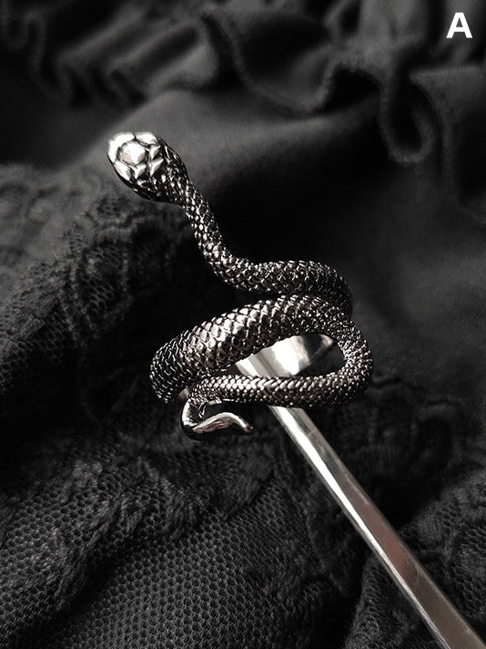 5 Options Gothic Punk Snake Ring