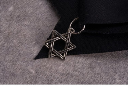 Hexagram Charm Pink Bat Wings Black Gothic Skull Bowknot Hairclips