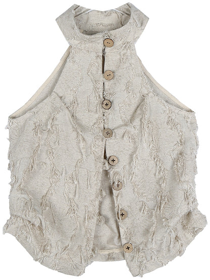 Light Khaki Wasteland Punk Tank Top