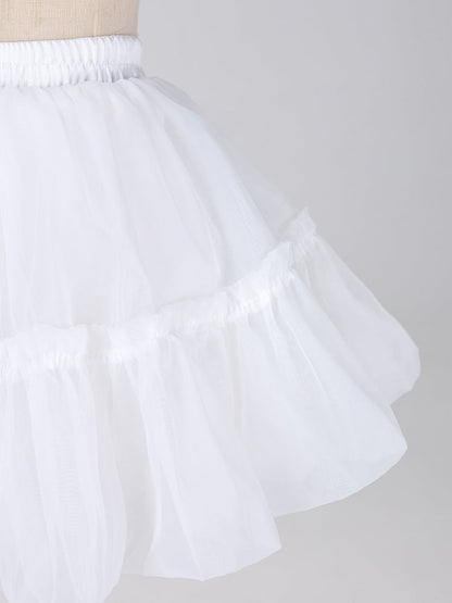 White 37cm Puffy Petticoat with Bloomers Lining