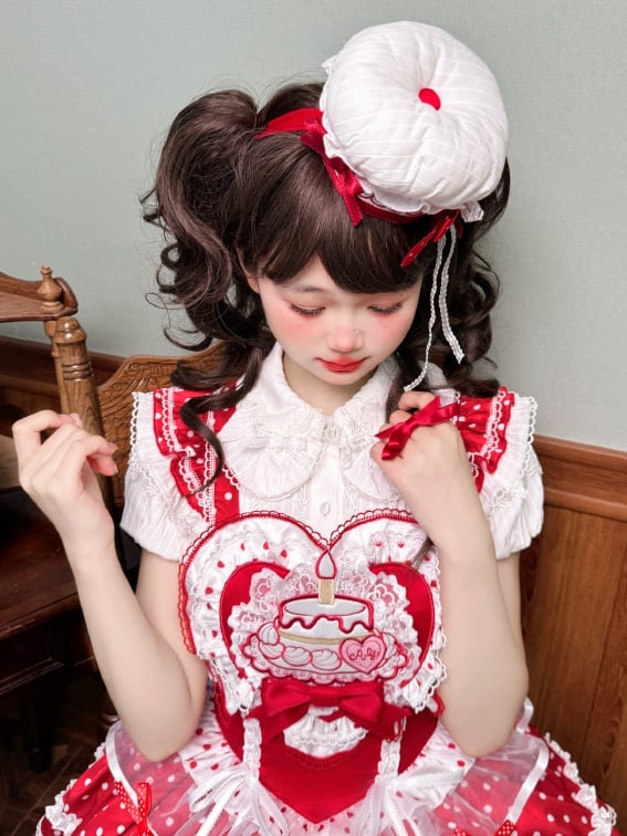 White Peter Pan Collar Short Puff Sleeves Blouse