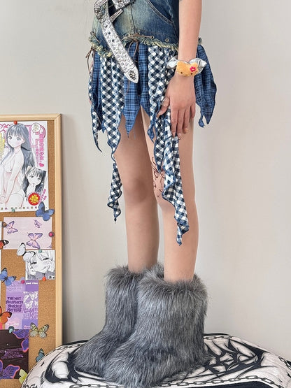 Nude Y2K Butterfly Print Tights