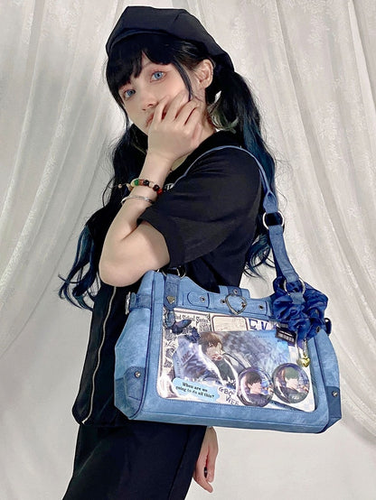 Sky Blue Motorcycle Ita Shoulder Bag