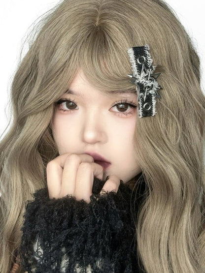 Black Dark Punk Star Stud Hairclip