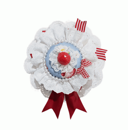 Bowknot Decoration Lace Trim Pink/Yellow/Blue Strawberry Hat