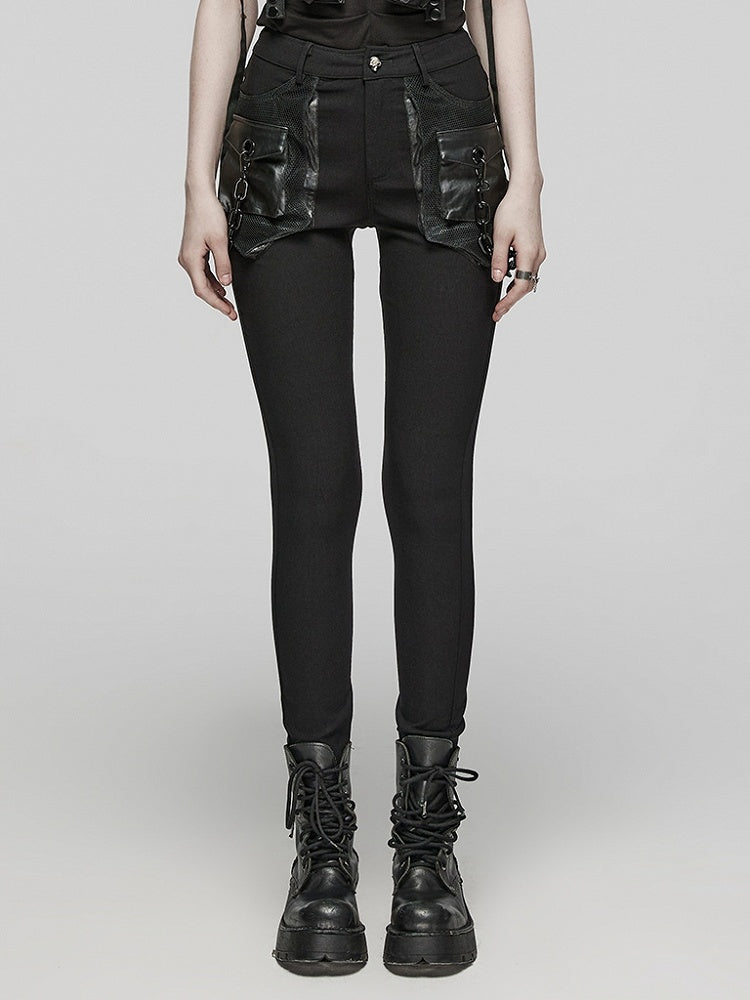 Black Punk 3D Pocket Trousers