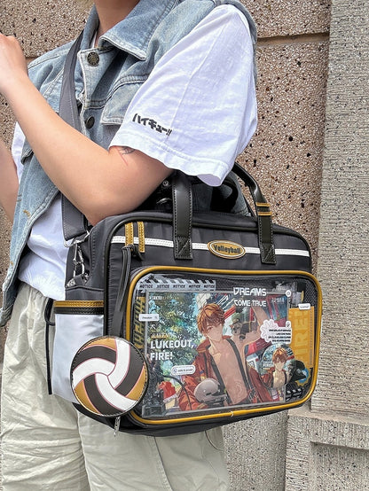 Gray Ita Bag with Volleyball Design Charm