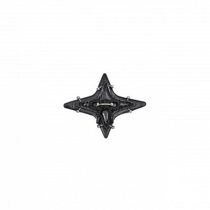 Black/White Star-shaped Punk PU Hairclip
