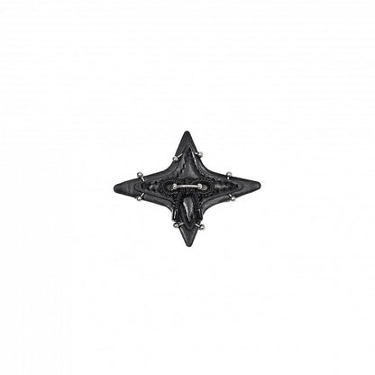 Black/White Star-shaped Punk PU Hairclip