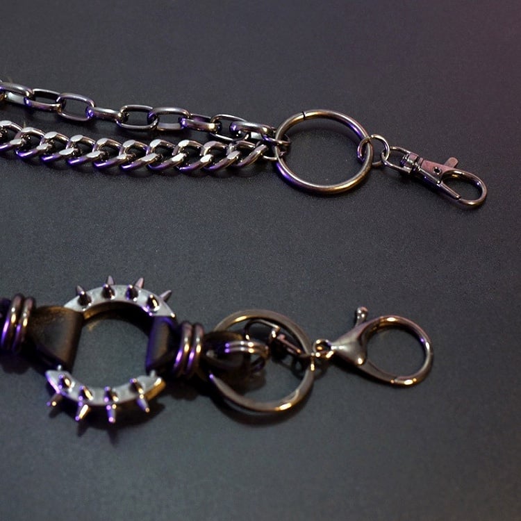 Black Waist Chain + Black Star Details Waist Belt