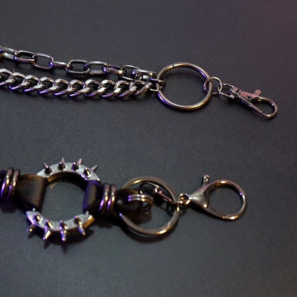 Black Waist Chain + Black Star Details Waist Belt