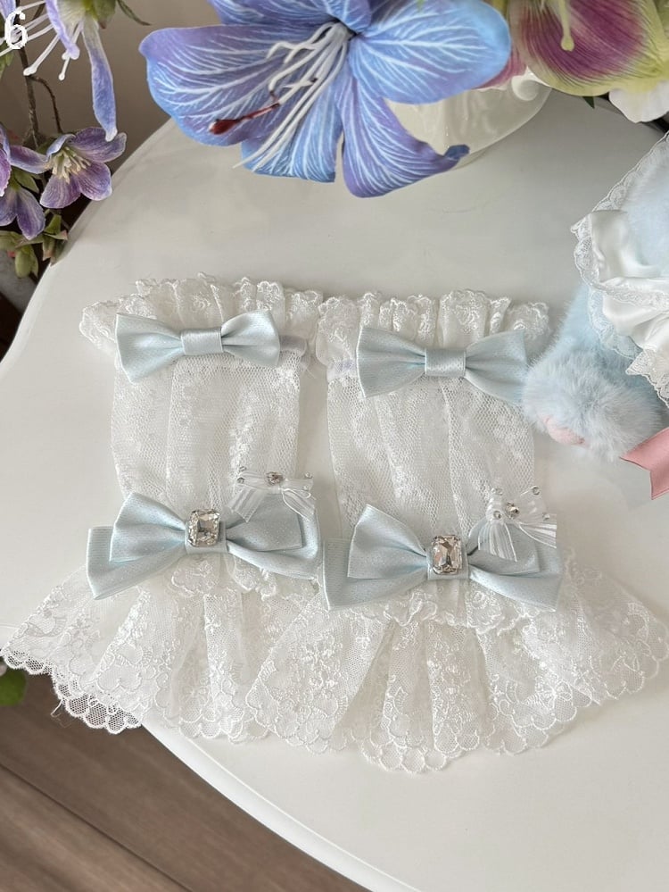 8 Options Bowknot Details Lace Wrist Cuffs