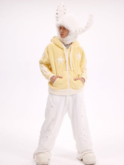 Black/White Studded Bunny Ear Hat