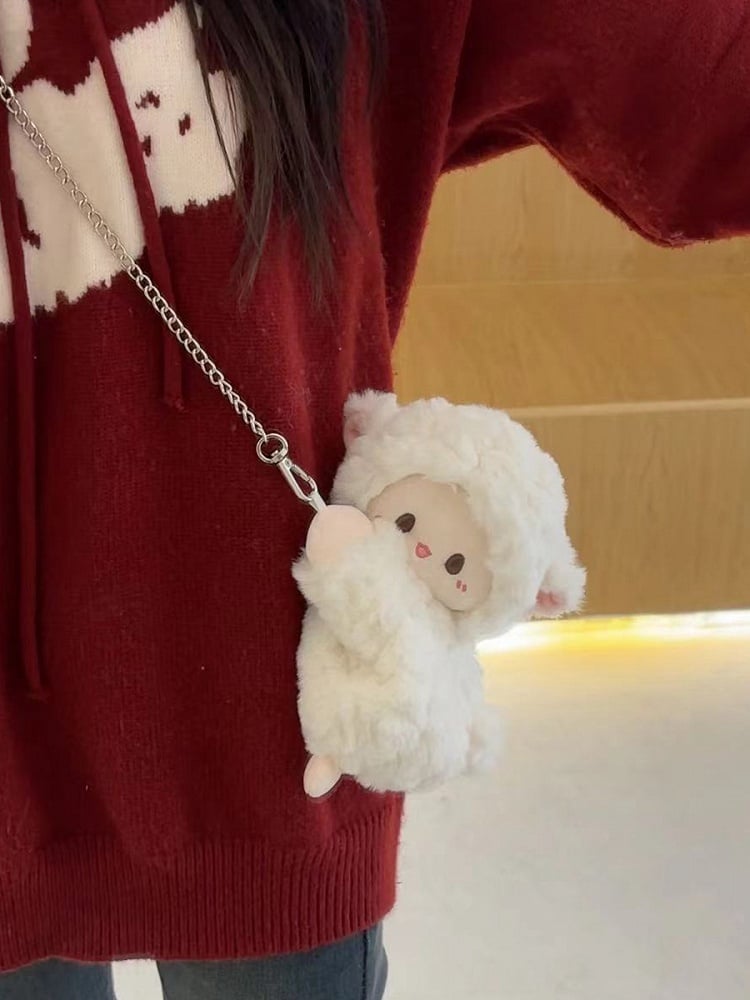 Cute Little Lamb White 21cm/28cm/40cm Plush Backpack/Crossbody
