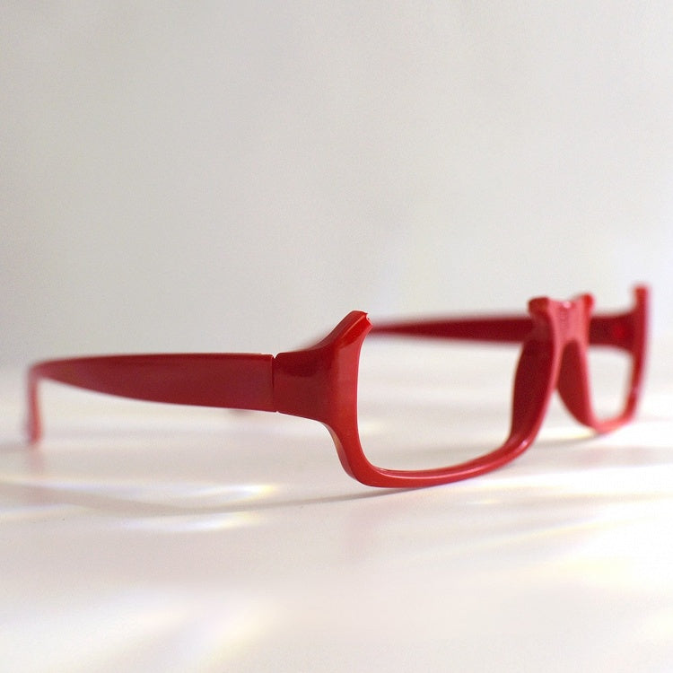 Red Cyberpunk Semi-rimless Glasses Lensless Eyeglasses Frame