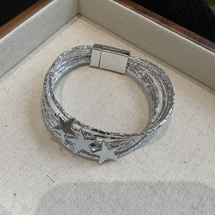 Gold/Silver/Brown/Black Y2K Star Bracelet