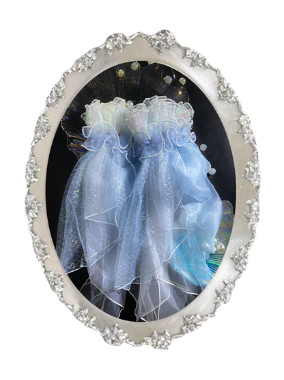 Pink / Blue Tulle Sleeves