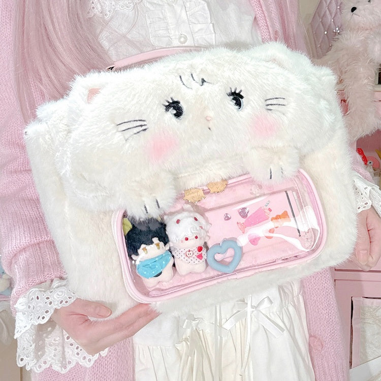 White Plush Mikko Mousse Ita Bag