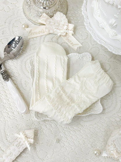Creamy White Cotton Socks