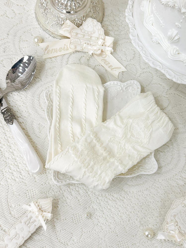 Creamy White Cotton Socks