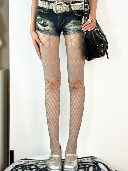 5 Color Options Y2K Fishnet Design Tights