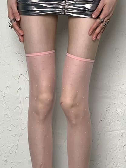 7 Options Y2K Polka-dot Pattern Overknee Stockings