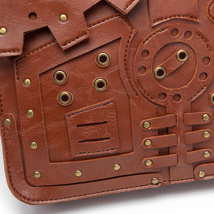 Steampunk Gears Backpack Dark Coffee / Ochre
