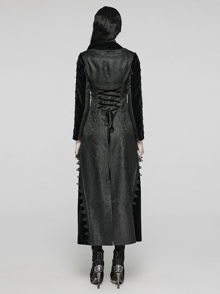 Black Gothic Gorgeous Countenance Long Coat