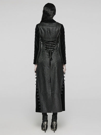Black Gothic Gorgeous Countenance Long Coat