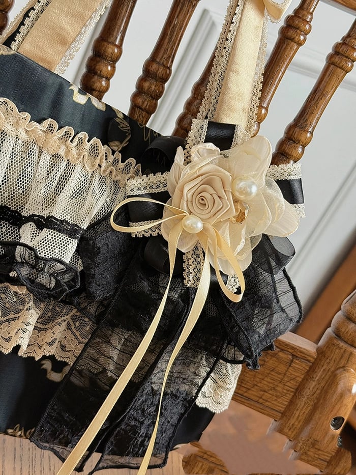 Champagne / Black / Silver Hand Bag