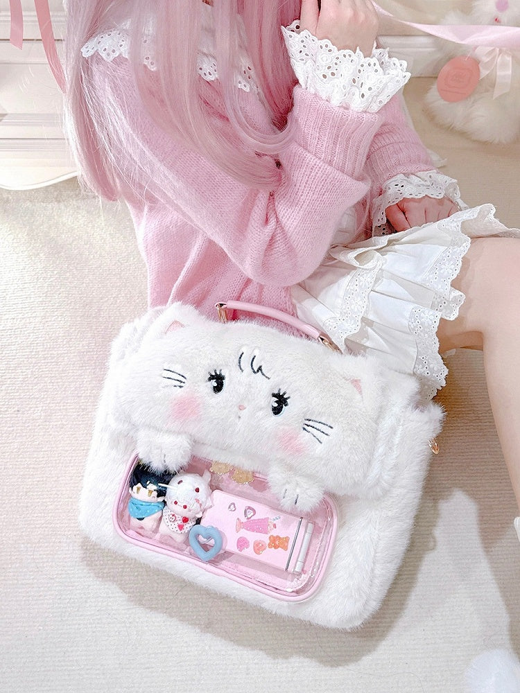 White Plush Mikko Mousse Ita Bag