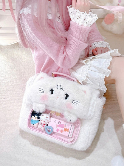 White Plush Mikko Mousse Ita Bag