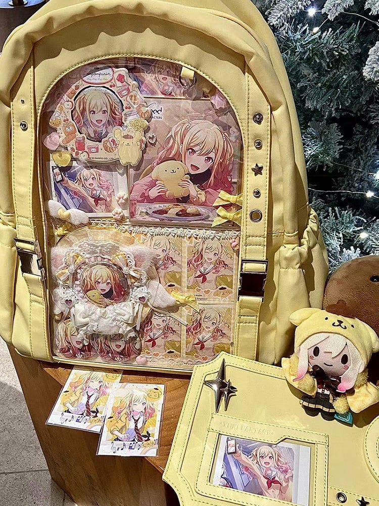 Light Yellow Stars Large Capacity Ita Backpack