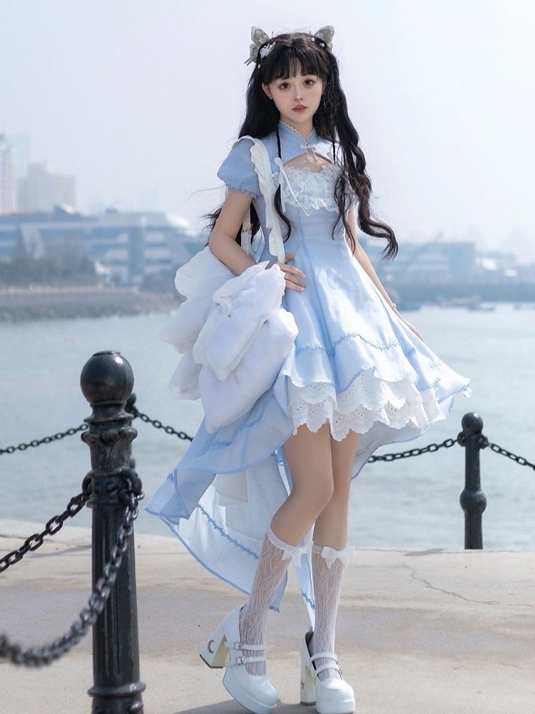 White Big Bow Backpack 3 Size Options