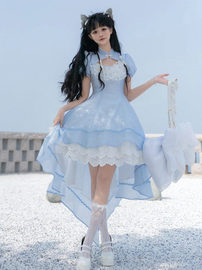 White Big Bow Backpack 3 Size Options