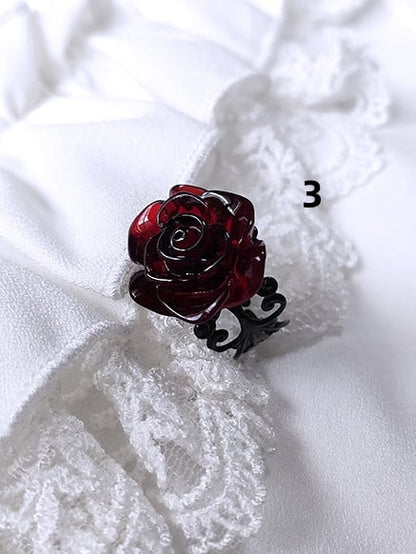 3 Colors Gothic Rosette Adjustable Ring