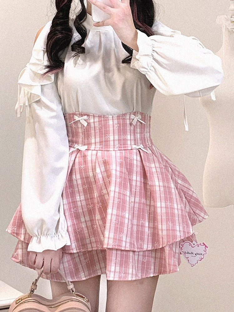 Sweet & Edgy Plaid Tiered Skirt: Jirai Kei High-Waist in 3 Colors