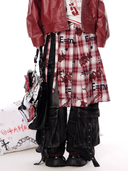 Red Plaid Waist Accessory