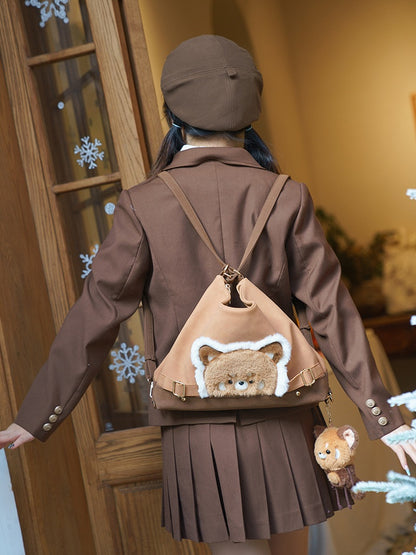 Brown Cute Red Panda Tote Bag