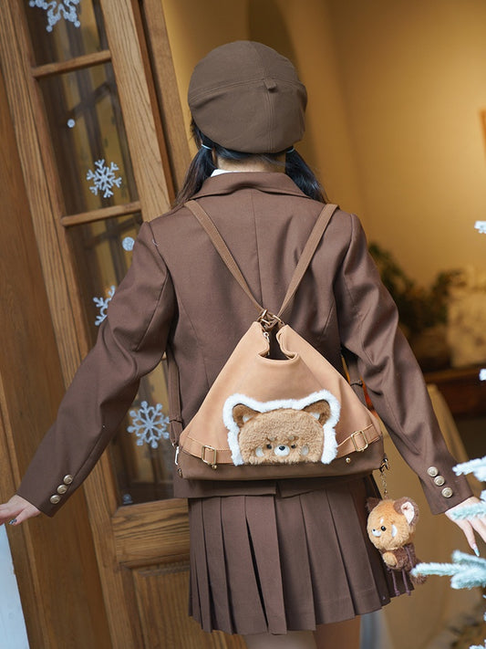 Brown Cute Red Panda Tote Bag