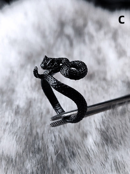 5 Options Gothic Punk Snake Ring