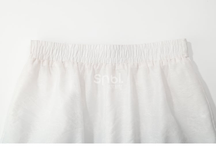 Floral Print Gradient Blue Chiffon Wide Leg Pants