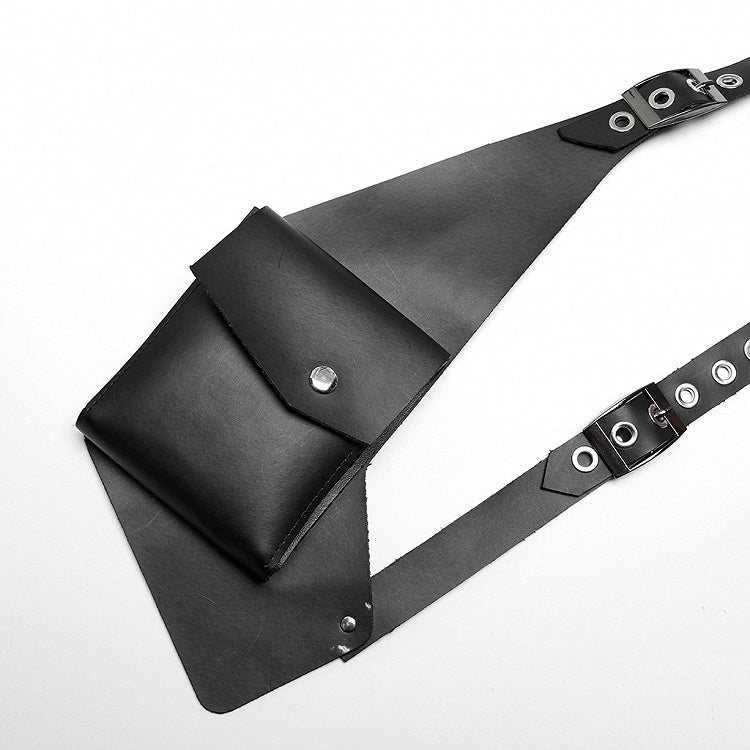 Black Punk Vest Strap Bag