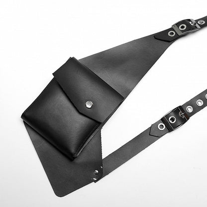 Black Punk Vest Strap Bag