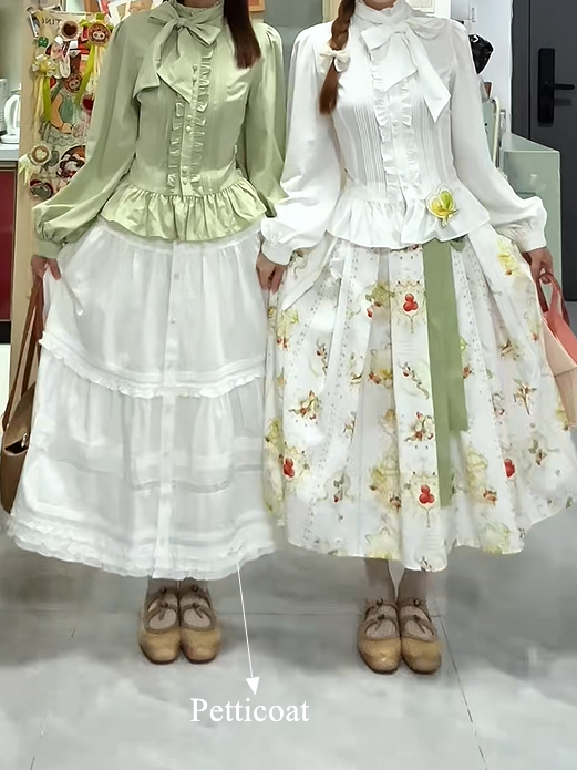 White Ruffled Under Skirt