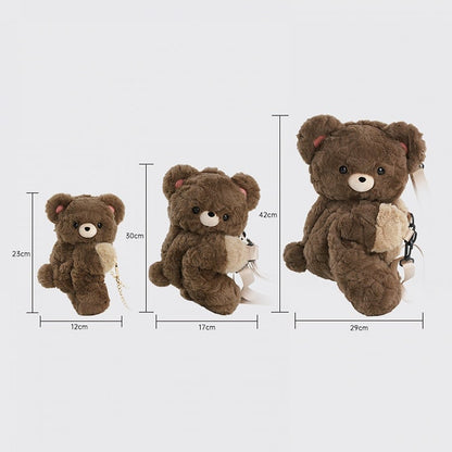 Cute Teddy Brown 23cm/30cm/42cm Plush Backpack/Crossbody